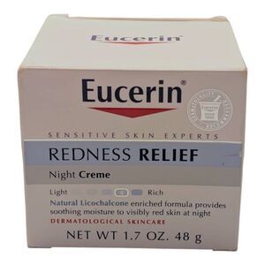 Eucerin‎ Redness Relief Night Creme 1.7 oz Sensitive Skin Care Rosacea